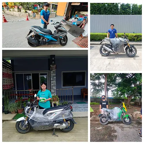 ผลงานขนส่งมอเตอร์ไซค์